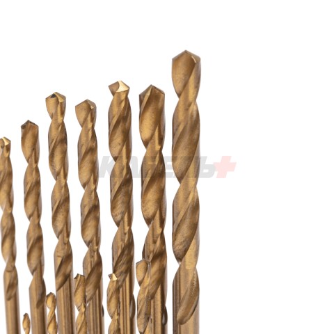 Набор сверл по металлу, 1,5-6,5мм (через 0,5мм, 3,2мм, 4,8мм), HSS, ТИТАН, шестигранный хвостовик, 1