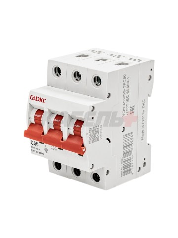 Автоматический выключатель YON max типа MD63S, 4,5кА, 3 полюса, хар-ка C, 50А DKC