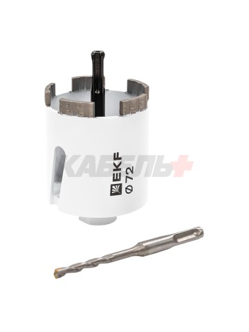 Коронка алмазная Turbo Fast 72 DCH-72TRB Laser M16 EKF Expert