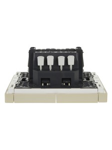 FORTE&PIANO Выключатель 2-клавишный проходной 10А FP407 ваниль IEK