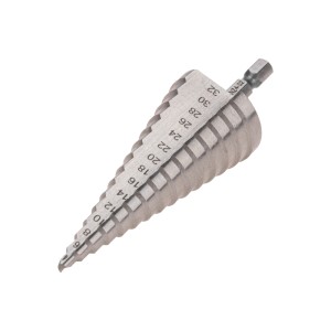 Сверло по металлу ступенчатое 4,0-32,0мм, 102мм, 62 HRC KRANZ