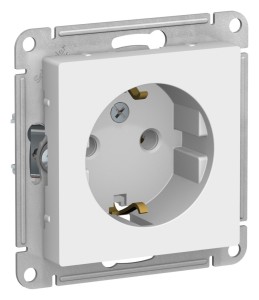 ATLASDESIGN РОЗЕТКА с заземлением без шторок, 16А, механизм, ЛОТОС