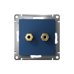 ATLASDESIGN АУДИОРОЗЕТКА двойная, АКВАМАРИН