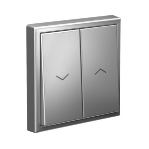 ARTGALLERY 2-клавишный ВЫКЛЮЧАТЕЛЬ ДЛЯ ЖАЛЮЗИ, 2х сх.4, 10А, механизм, быстрозажим. клем., СТАЛЬ