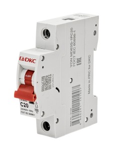 Автоматический выключатель YON max типа MD63S, 4,5кА, 1 полюс, хар-ка C, 20А DKC