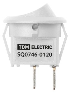 KCD11-101 250В AC/DC, 1P, 3А, (2с), ON-OFF, белый, Micro TDM