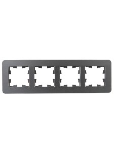 BRITE Рамка 4-местная РУ-4-1-Бр металл титан RE IEK