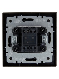 BRITE Выключатель 1-клавишный 10А в сборе ВСР10-1-0-БрШ шампань IEK