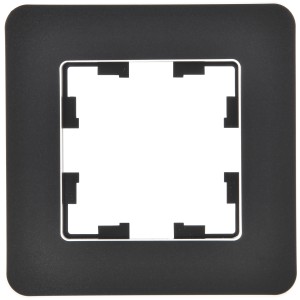 BRITE Рамка 1-местная РУ-1-1-Бр металл черный RE IEK