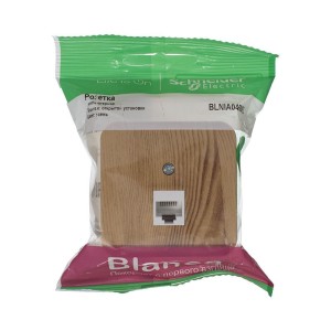 BLANCA О/У РОЗЕТКА компьютерная RJ45, кат.5E, ИЗОЛ.ПЛ., ЯСЕНЬ