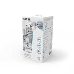 Светильник настольный Gauss модель GTL002 60W 220-240V E27 белый струбцина и основание 1/12