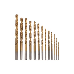 Набор сверл по металлу, 1,5-6,5мм (через 0,5мм, 3,2мм, 4,8мм), НSS, ТИТАН, цилиндрический хвостовик,