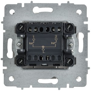 BRITE Выключатель жалюзи 10А ВС10-1-5-БрАБ арктический белый IEK