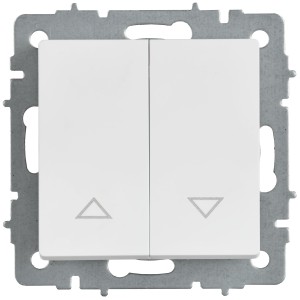 BRITE Выключатель жалюзи 10А ВС10-1-5-БрАБ арктический белый IEK