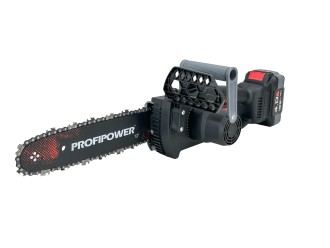 Аккумуляторная цепная пила бесщеточная ProfiPower MKDUC-20V (Li-ion-1шт, 4.0Ач, шина 12", 0-4500об/мин, цепь, З/У, в коробке)