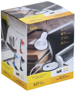LIGHTING Светильник настольный 1002 на подставке Е27 черный IEK