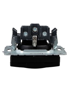 BRITE Розетка 1-местная с заземлением с защитными шторками и крышкой 16А IP20 РСбш10-3-БрЧ черный IEK