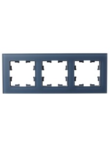 BRITE Рамка 3-местная РУ-3-2-Бр стекло маренго матовый IEK