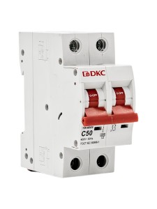 Автоматический выключатель YON max типа MD63S, 4,5кА, 2 полюса, хар-ка C, 50А DKC