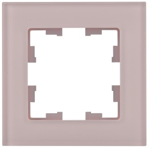 BRITE Рамка 1-местная РУ-1-2-Бр стекло розовый матовый IEK