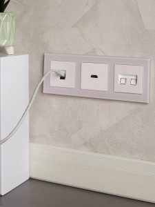 BRITE Розетка компьютерная RJ45 кат.6 РК11-БрЖ жемчуг IEK