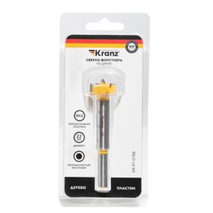 Сверло Форстнера по дереву, 22мм, цилиндрический хвостовик KRANZ