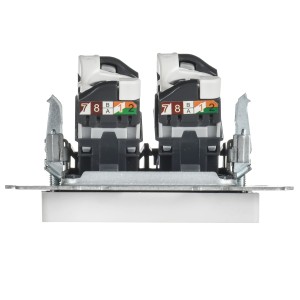 BRITE Розетка компьютерная двойная кат.5E RJ45 РК10-2-БрАБ арктический белый IEK