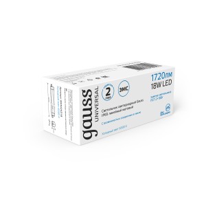 Светильник светодиодный Gauss IP65 570*60*55мм 18Вт 1720lm 6500К 185-265V UNIVERSAL матовый соед в линию1/20