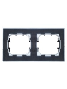 BRITE Рамка 2-местная IP44 РУ-2-БрЧ-44 черный IEK