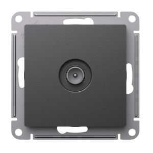 ATLASDESIGN TV РОЗЕТКА проходная 4дБ, механизм, БАЗАЛЬТ