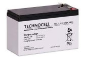 Батарея аккумуляторная Technocell TCL7-12, T2, 12V8Ah, 94(99)x151x65 HxLxW, 2.1kg, 10-12лет