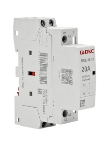 Контактор модульный YON max типа MCE, 2P, 20A, 240В, 1НО+1НЗ DKC