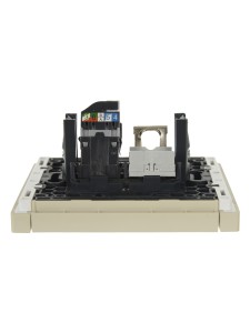 FORTE&PIANO Розетка двойная RJ11+RJ45 кат.5E FP435 ваниль IEK