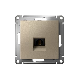 ATLASDESIGN РОЗЕТКА телефонная RJ11, механизм, ШАМПАНЬ