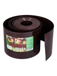 Лента бордюрная 15 см, цвет- коричневый, рулон (10м);ТУ BY 690593344.008-2022,РБ штрих-код 4812203000048