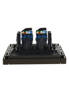 FORTE&PIANO Розетка компьютерная двойная RJ45 кат.6 FP334 серый IEK