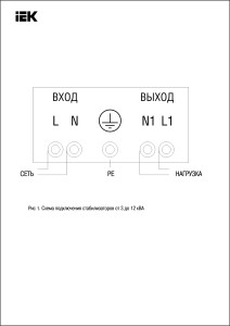 Стабилизатор напряжения серии HOME 1 кВА (СНР1-0-1) IEK