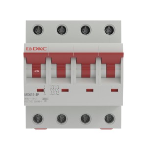 Автоматический выключатель YON max типа MD63S, 4,5кА, 4 полюса, хар-ка D, 4А DKC