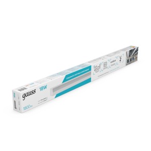Св-к светодиодный матовый Gauss IP40 590x60x36мм 18W 1800Лм 4000K Shop Lighting белый 1/20