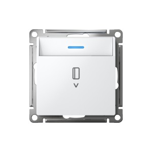 ATLASDESIGN ВЫКЛЮЧАТЕЛЬ карточный с подсветкой, 10А, без задержки отключения, механизм, БЕЛЫЙ