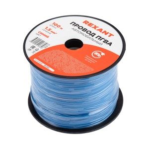 Провод ПГВА 1х1,50мм², синий, бухта 100м REXANT