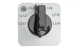 Переключатель вольтметра BS 16 66 U, 20A, тип LL-0-LN (линейное-0-фазное), на дверь, фронт IP40