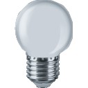 Лампа светодиодная 61 243 NLL-G45-1-230-W-E27 1Вт шар матовая E27 220-240В Navigator 61243