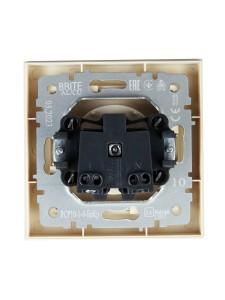 BRITE Розетка 1-местная без заземления без защитных шторок 10А РС10-1-0-БрКр бежевый IEK