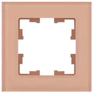 BRITE Рамка 1-местная РУ-1-2-БрП стекло персиковый матовый IEK