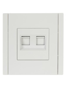 FORTE&PIANO Розетка двойная RJ11+RJ45 кат.5E FP235 белый IEK