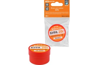 Флюс для пайки, БУРА, 20 г, банка, инд. упаковка, серия "Алмаз" TDM