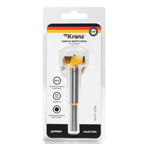 Сверло Форстнера по дереву, 25мм, цилиндрический хвостовик KRANZ