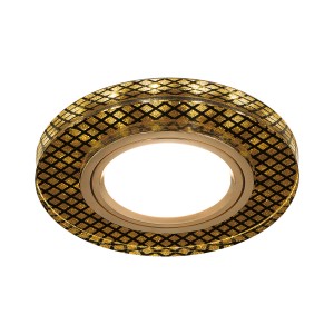 Светильник Gauss Backlight BL076 Круг Кристалл/Черный/Золото, Gu5.3, LED 2700K 1/40