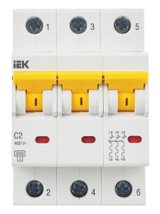 KARAT Автоматический выключатель ВА47-60M 3P C 2А 6кА IEK